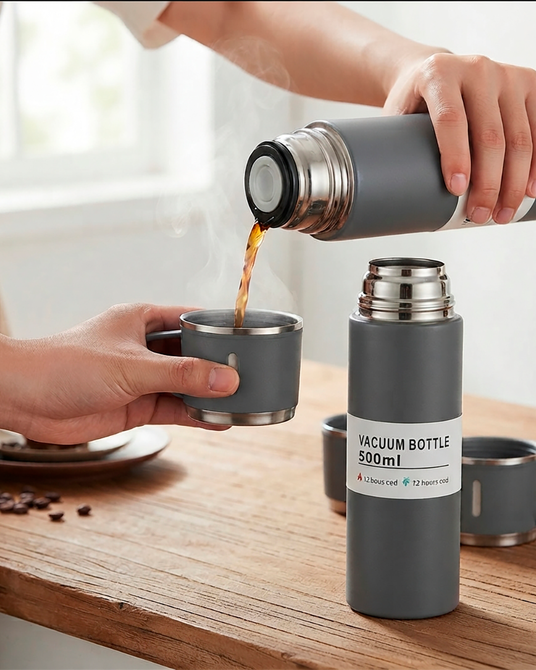 Termo de Café Térmico con Tapa de Taza