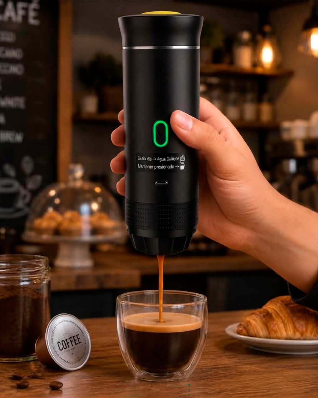Cafetera Portátil Eléctrica 2 en 1